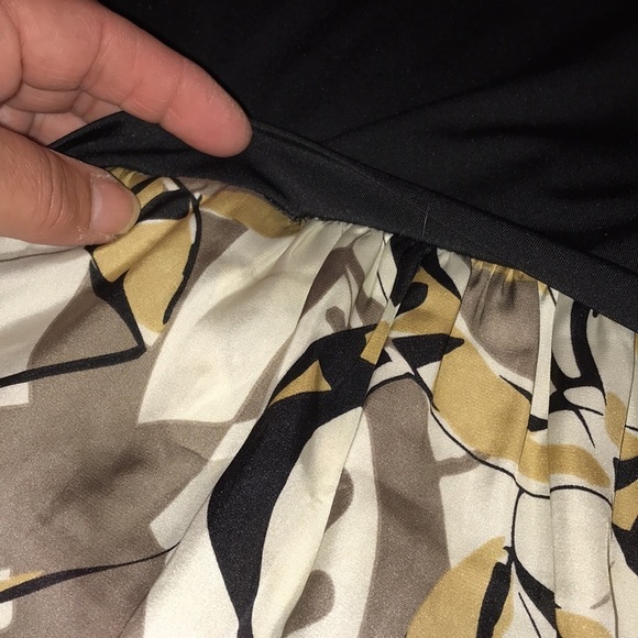 Essentials by Milano size large black print scoop neck faux shrug look NWT - Picture 11 of 13